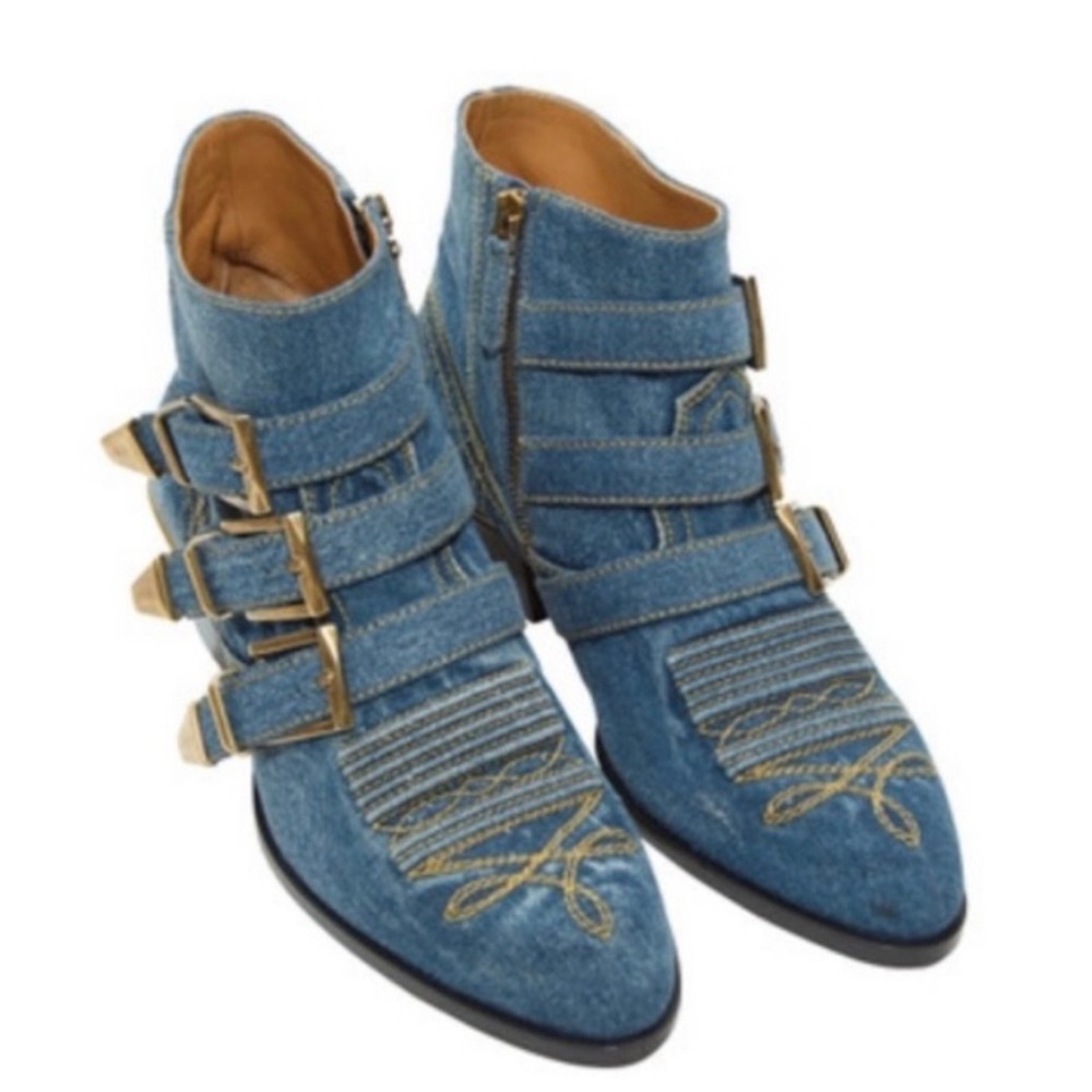 Chloe Susanna Denim Boots